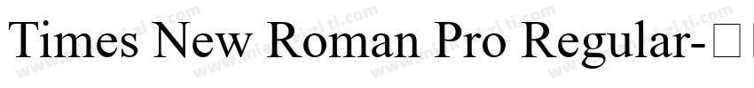 Times New Roman Pro Regular字体转换